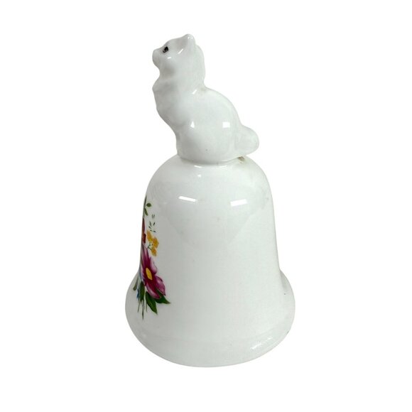 Vintage Cat Bell Kitten Flowers Butterfly Grandmacore Cottagecore 5" - Picture 2 of 8